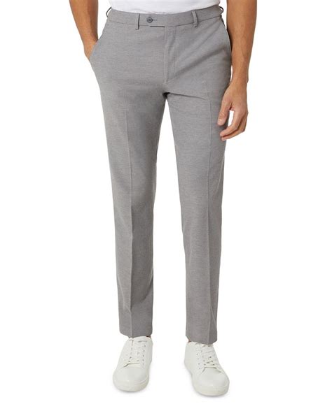 michael kors men's modern-fit stretch solid suit pants|Michael Kors blend pants.